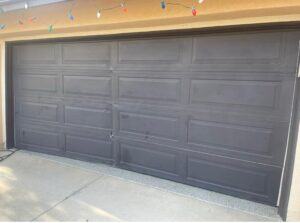 Garage Door Replacement- Someone crashed into the Garage Door. We replace the Garage Door with the new one - Before